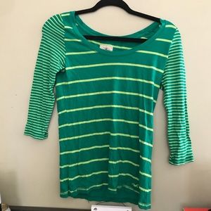 Light and dark green striped shirt from hollister